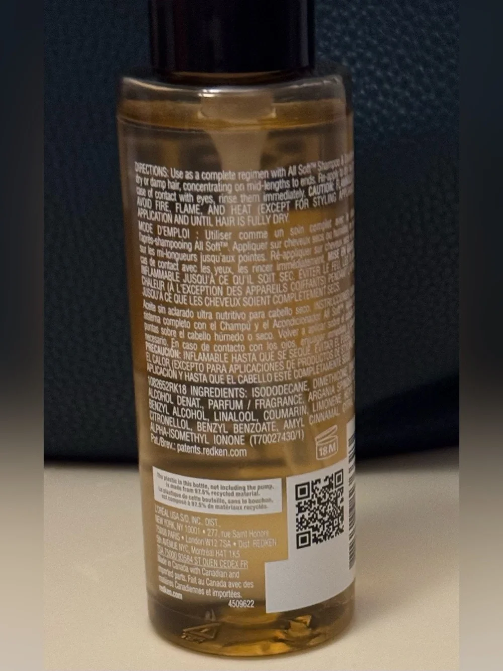 Redken All Soft Argan-6 Hair Oil 3.4 oz Full Size NIB